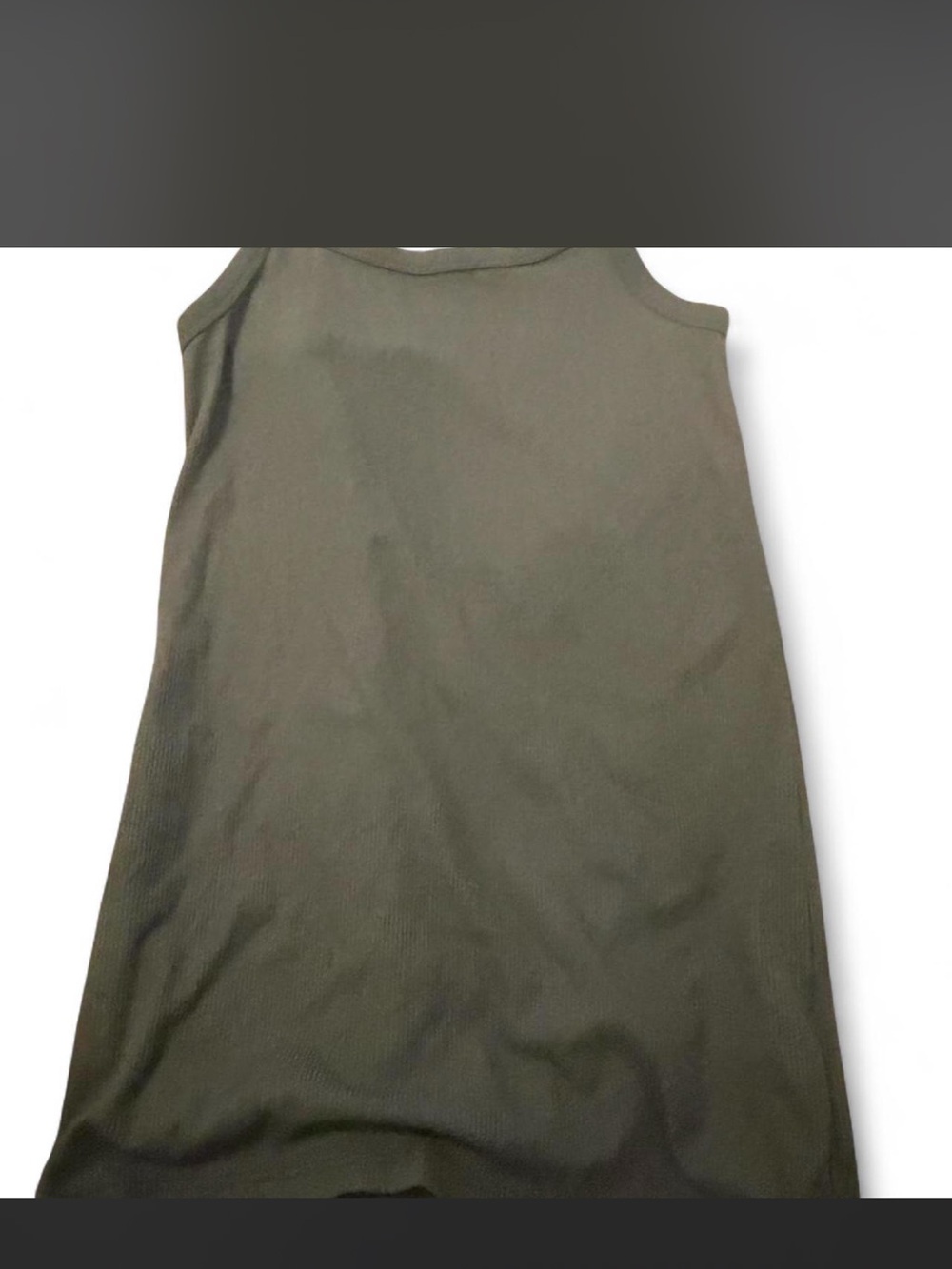 No Boundaries Olive Ribbed Tank Top